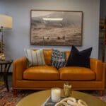 Couch in therapy office in Nashville